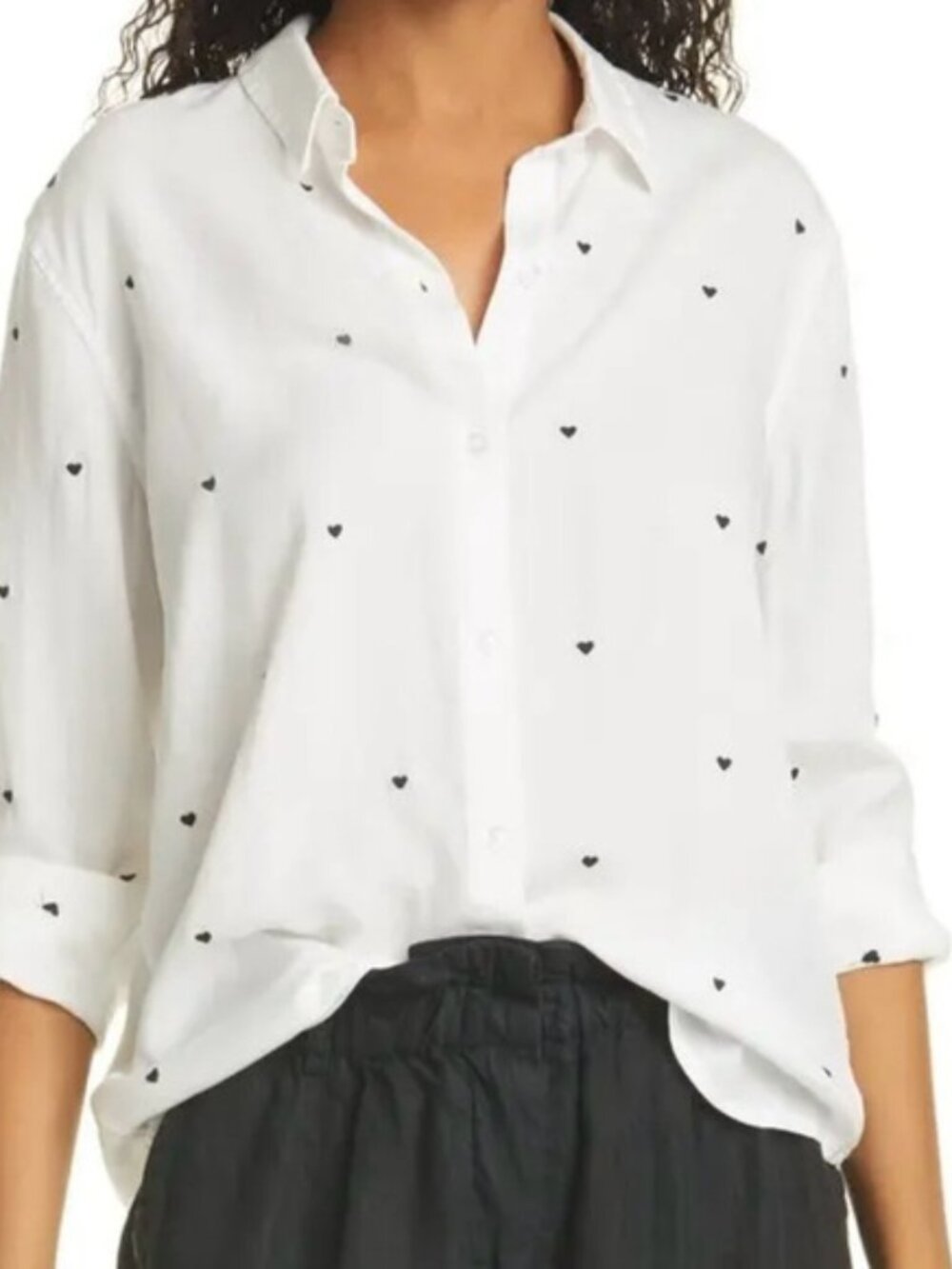 RAILS Rocsi Top | White Electric Hearts | Size XL